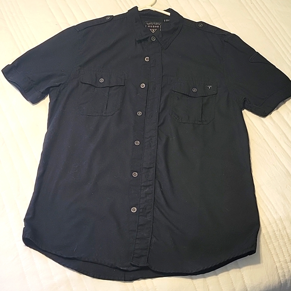 Guess Button Up Black Sm.